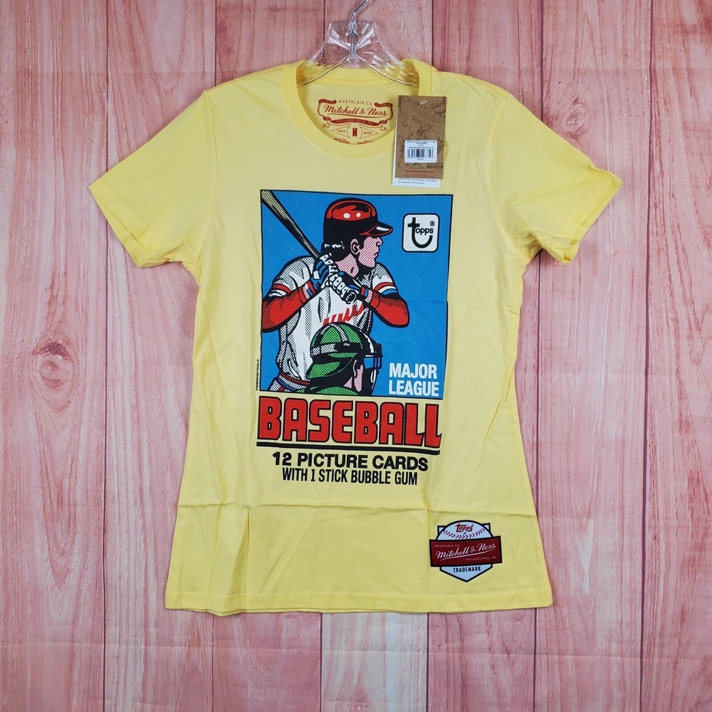 Mitchell & Ness Womens T-Shirt Sz Medium Yellow '79 Collab Crew Neck Pullover